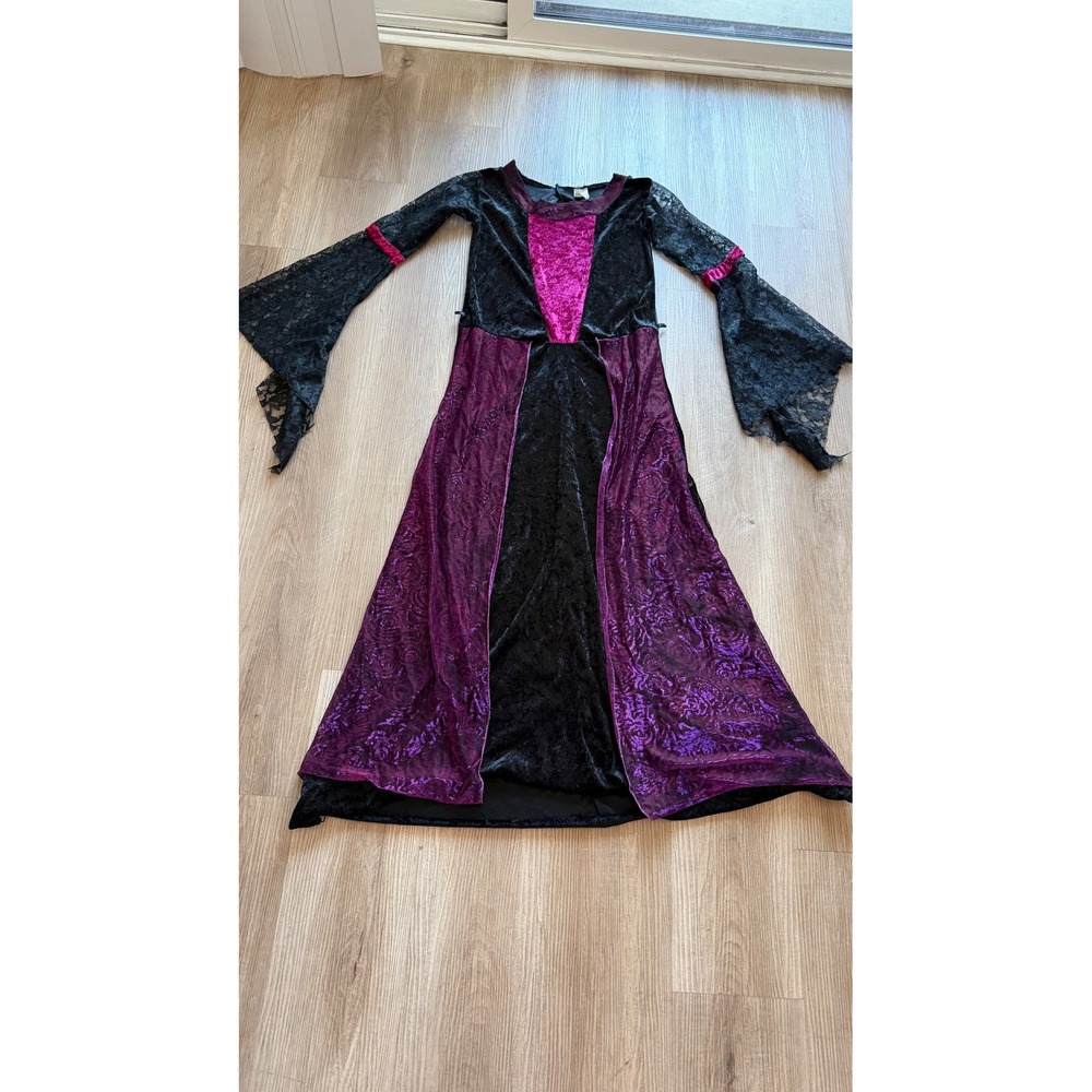 Gothic Renaissance Sorceress Velvet Lace Purple Pink Size М Halloween